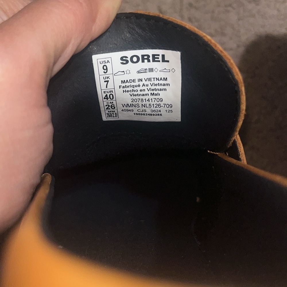 SOREL Joan Now City Loafer‎ Chunky Platform Canyon Gold Black 9 - Picture 9 of 9